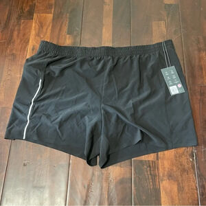 VRST Shorts Men’s  5" Accelerate Pure Black 2XL Relaxed Fit Mesh Liner NEW